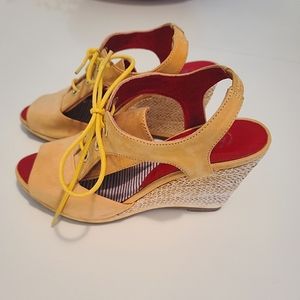 J CREW  yellow sandles